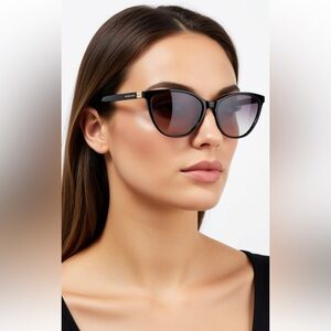 NWT Longchamp 57mm Black Gradient Cat-Eye Sunglasses